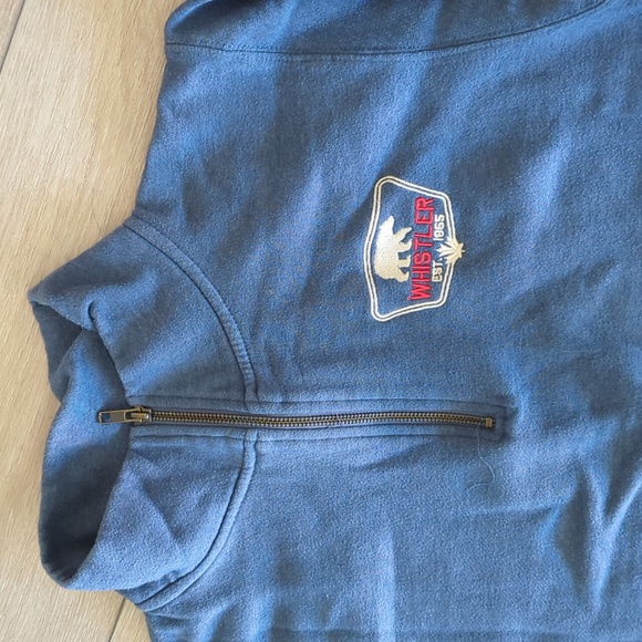 Coastal Culture Whistler 1/4 Zip Crew Sweatshirt, Medium, Blue - Picture 2 of 3